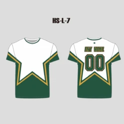 White/Green/Yellow Sublimated Custom Hockey Shirts