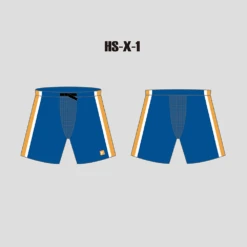 X1 Blue Gold And White Sublimated Custom Hockey Pant Shells