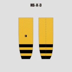 HSX3 Hexagon Yellow Sublimated Custom Adult Youth Hockey Socks