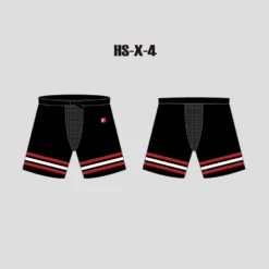 X4 Black Red And White Sublimated Custom Hockey Pant Shells