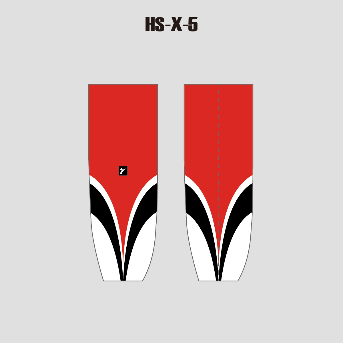 HSX5 Red Black White Custom Adult Youth Hockey Socks 1 HSX5 Red Black White Custom Adult Youth Hockey Socks