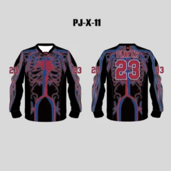PJX11 Blue Red Skeleton Custom Cool Paintball Jerseys -YoungSpeeds Shop PJ X 11