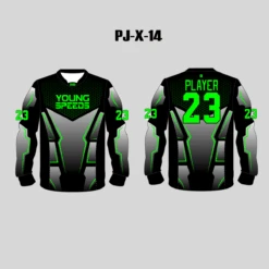 PJX14 Armor Black Grey Green Custom Sublimated Paintball Jerseys -YoungSpeeds Shop PJ X 14