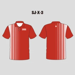 X3 Red Sublimated Custom Polo Shirts For Business And Team