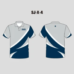 X4 Grey Navy Sublimated Custom Business Staff T Shirts