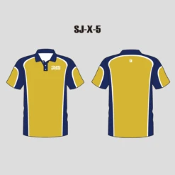 X5 Gold Blue Custom Polo T Shirts For Business And Team