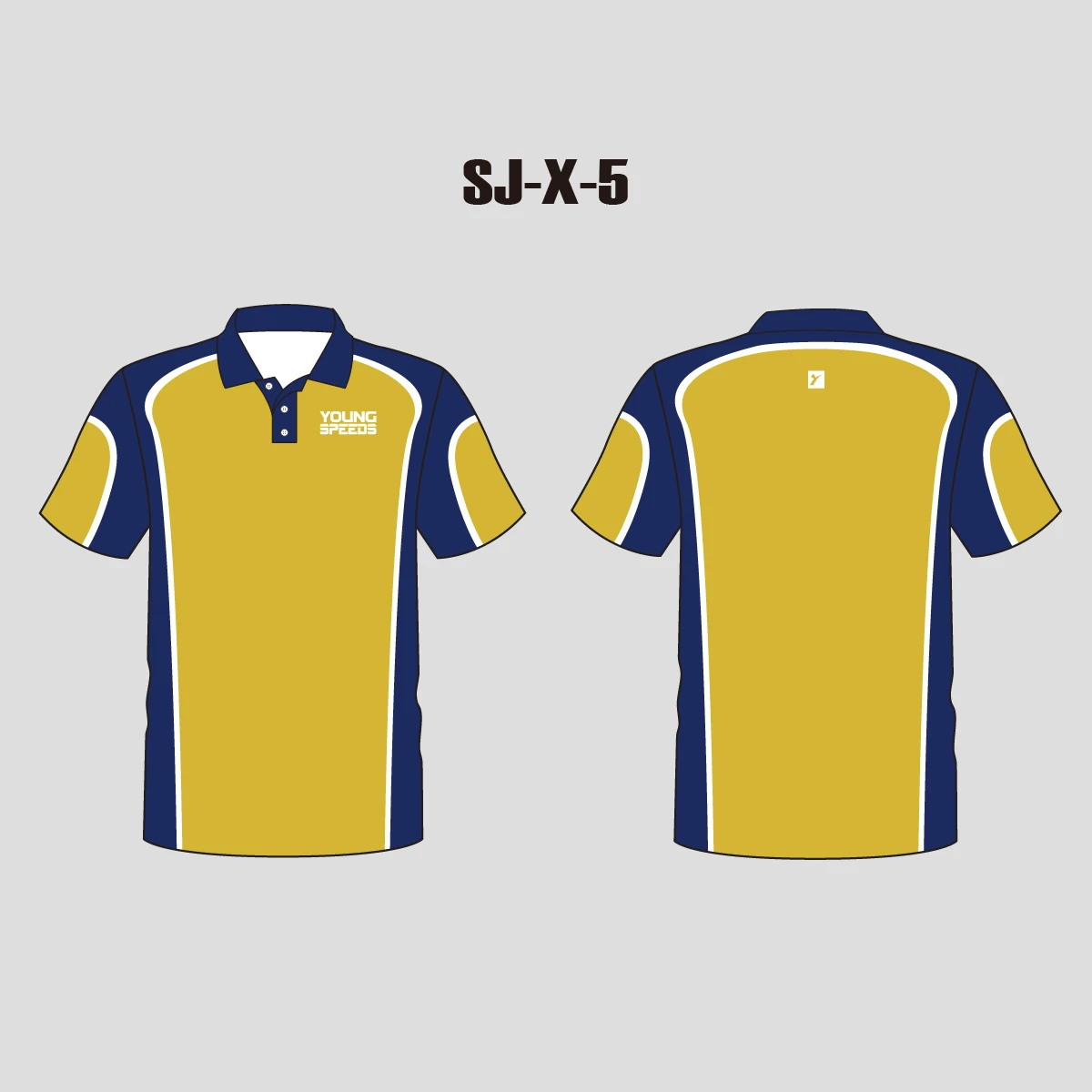 X5 Gold Blue Custom Polo T Shirts For Business And Team 1 X5 Gold Blue Custom Polo T Shirts For Business And Team