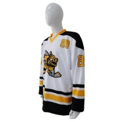 HJC157 White Black Yellow Sublimated Custom Blank Hockey Jerseys -YoungSpeeds Shop Sublimation printing team training hockey jersey 1
