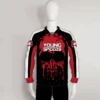 PJX3 Dripping Skull Custom Black And Red Paintball Jerseys