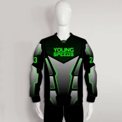 PJX14 Armor Black Grey Green Custom Sublimated Paintball Jerseys
