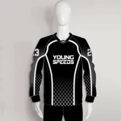 PJX6 Steel Netting Custom Black And Grey Cool Paintball Jerseys