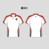 X1 White Red Custom Golf Shirts For Men