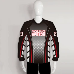 PJX2 Halftone Pattern Unpadded Black Custom Paintball Jerseys