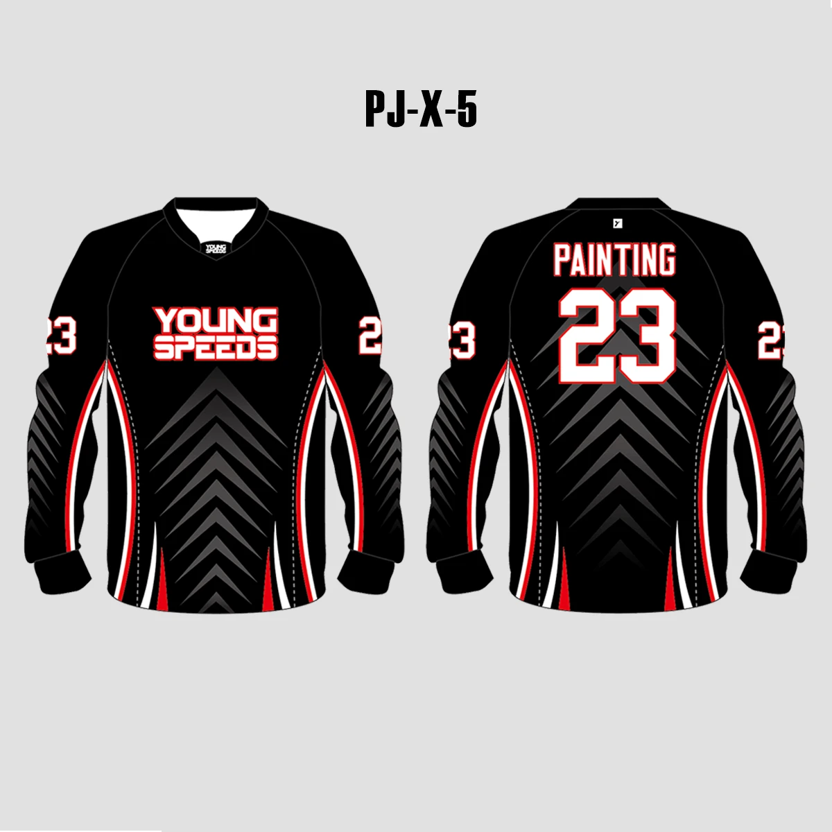 PJX5 Arrows Pattern Custom Black Paintball Jerseys 3 PJX5 Arrows Pattern Custom Black Paintball Jerseys - Image 3