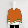 YS10 Orange Green White Personalized Blank Ice Hockey Jerseys