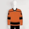 YS11 Black Orange Sublimated Custom Hockey Jerseys With Laces