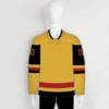 YS17 Gold Black Red Custom Beer League Blank Hockey Jerseys
