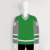 YS20 Green Grey Custom Blank Ice Roller Sublimated Hockey Jerseys