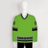 YS21 Green Black Custom Sublimated Hockey Jerseys Sweatshirts