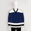 YS27 Navy Blue White Black Sublimated Custom Ice Roller Hockey Jerseys