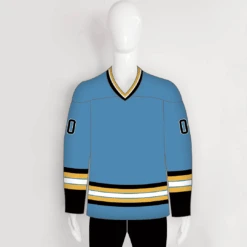 YS35 Blue/Gold/Black Custom Sublimated Blank Hockey Jerseys