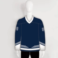 YS37 Navy/White Custom Sublimated Blank Team Hockey Jerseys