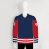 YS40 Navy/Red/White Custom Ice Roller Blank Hockey Jerseys