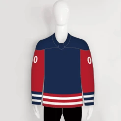 YS40 Navy/Red/White Custom Ice Roller Blank Hockey Jerseys