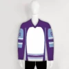 YS44 Purple/White/Blue Custom Ice Roller Blank Hockey Jerseys