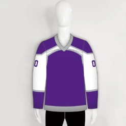 YS45 Purple/White/Grey Custom Sublimated Ice Roller Blank Hockey Jerseys