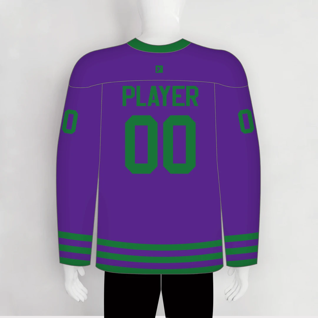 YS47 Purple/Green Sublimated Blank Custom Ice Roller Hockey Jerseys 2 YS47 Purple/Green Sublimated Blank Custom Ice Roller Hockey Jerseys - Image 2