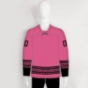 YS50 Pink/Black Sublimated Ice Roller Hockey Jerseys Custom Design