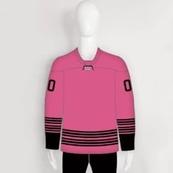 YS50 Pink/Black Sublimated Ice Roller Hockey Jerseys Custom Design