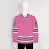 YS51 Pink/Green/White Sublimated Ice Roller Hockey Jerseys Custom Design