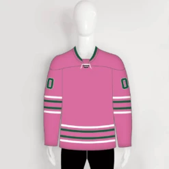 YS51 Pink/Green/White Sublimated Ice Roller Hockey Jerseys Custom Design