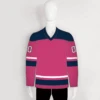 YS52 Pink/Navy Sublimated Ice Roller Hockey Jerseys Custom Design