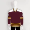 YS56 Maroon/Gold/White Custom Ice Roller Hockey Jerseys Design