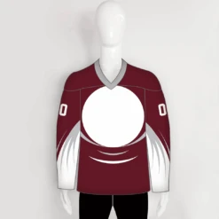 YS57 Maroon/White Custom Sublimated Ice Roller Hockey Jerseys Design