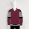 YS59 Maroon/Grey/Black Sublimated Custom Hockey Jerseys Design