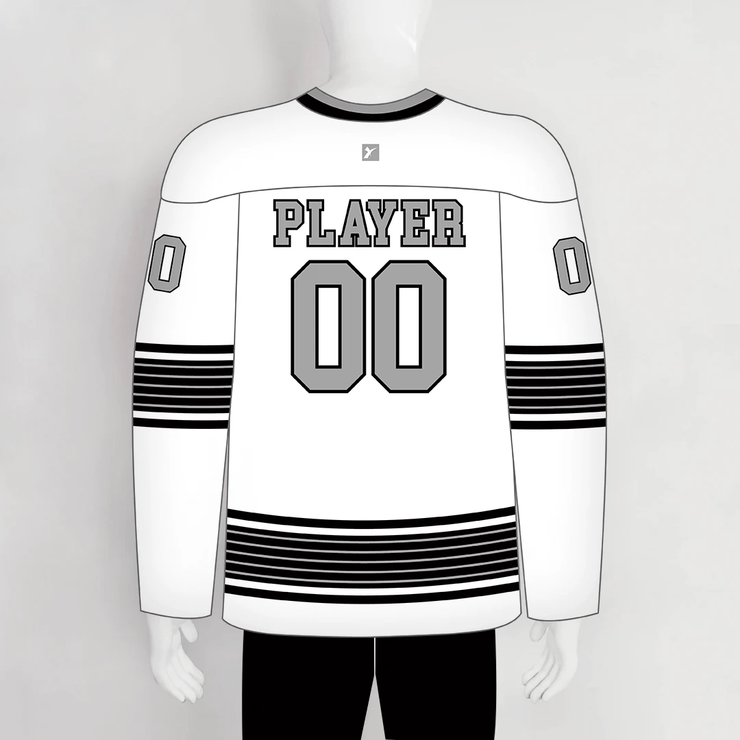 YS63 White/Black Sublimated Ice Roller Hockey Jerseys Custom Design 2 YS63 White/Black Sublimated Ice Roller Hockey Jerseys Custom Design - Image 2