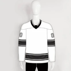 YoungSpeeds Shop 14 YS63 White/Black Sublimated Ice Roller Hockey Jerseys Custom Design