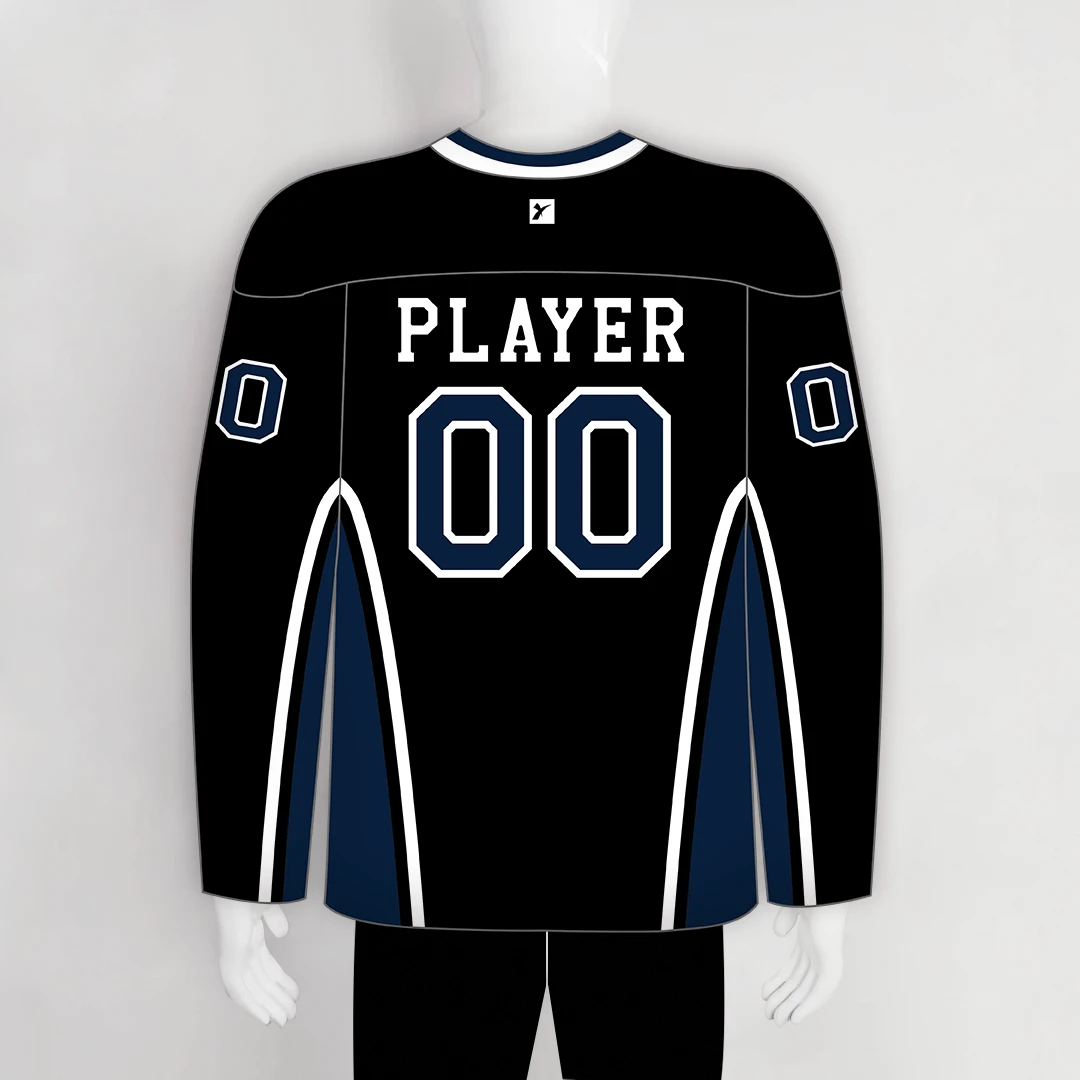 YS71 Black/Navy Sublimated Custom Ice Roller Hockey Jerseys 2 YS71 Black/Navy Sublimated Custom Ice Roller Hockey Jerseys - Image 2
