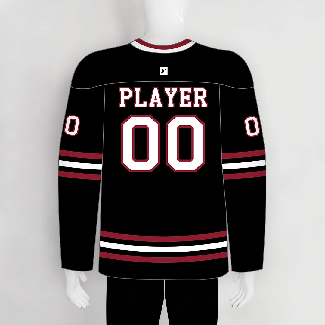 YS72 Black/Red/White Custom Ice Roller Blank Hockey Jerseys 2 YS72 Black/Red/White Custom Ice Roller Blank Hockey Jerseys - Image 2