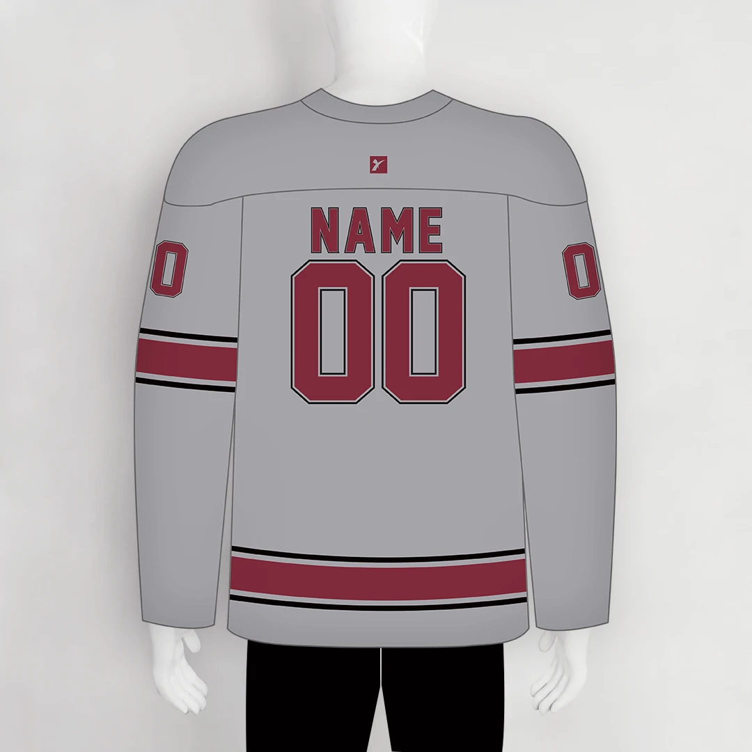 YS73 Grey/Red/Black Custom Ice Roller Blank Hockey Jerseys 2 YS73 Grey/Red/Black Custom Ice Roller Blank Hockey Jerseys - Image 2