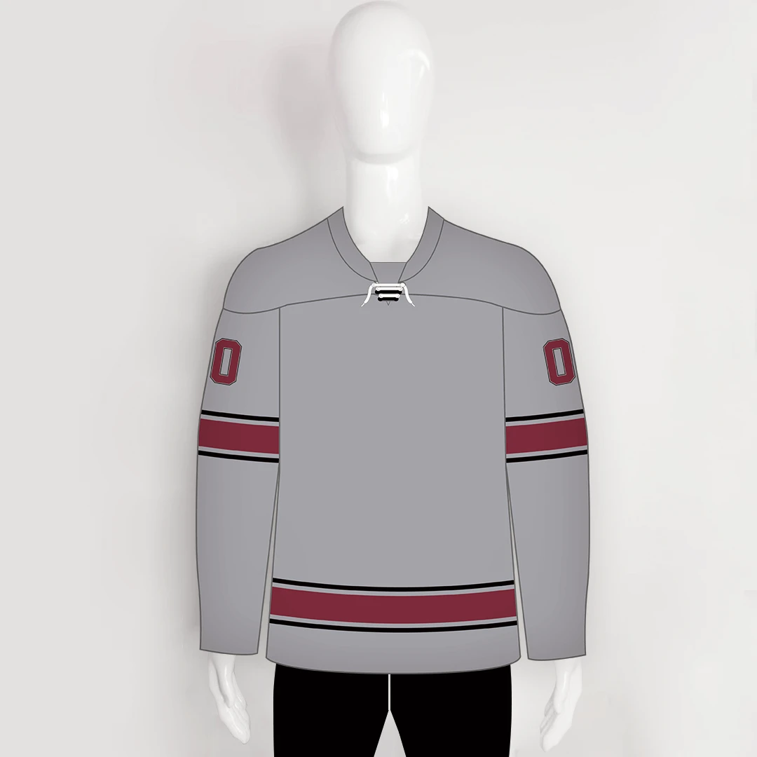 YS73 Grey/Red/Black Custom Ice Roller Blank Hockey Jerseys 1 YS73 Grey/Red/Black Custom Ice Roller Blank Hockey Jerseys