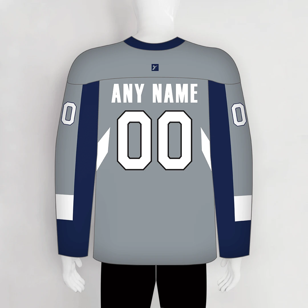 YS75 Grey/Navy/White Custom Ice Roller Blank Hockey Jerseys 2 YS75 Grey/Navy/White Custom Ice Roller Blank Hockey Jerseys - Image 2