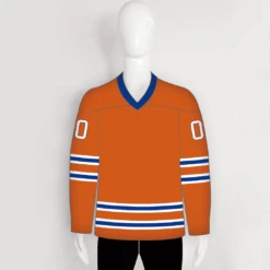 YS8 Orange Blue Custom Blank Ice Roller Hockey Jerseys