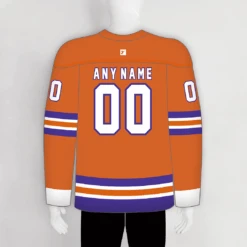 YS9 Orange White Purple Custom Made Plain Hockey Jerseys -YoungSpeeds Shop YS9 back