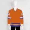 YS9 Orange White Purple Custom Made Plain Hockey Jerseys