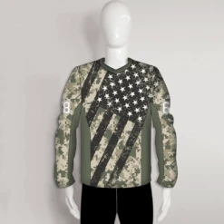 PJZ10 American Flag Green Camo Custom Paintball Jerseys